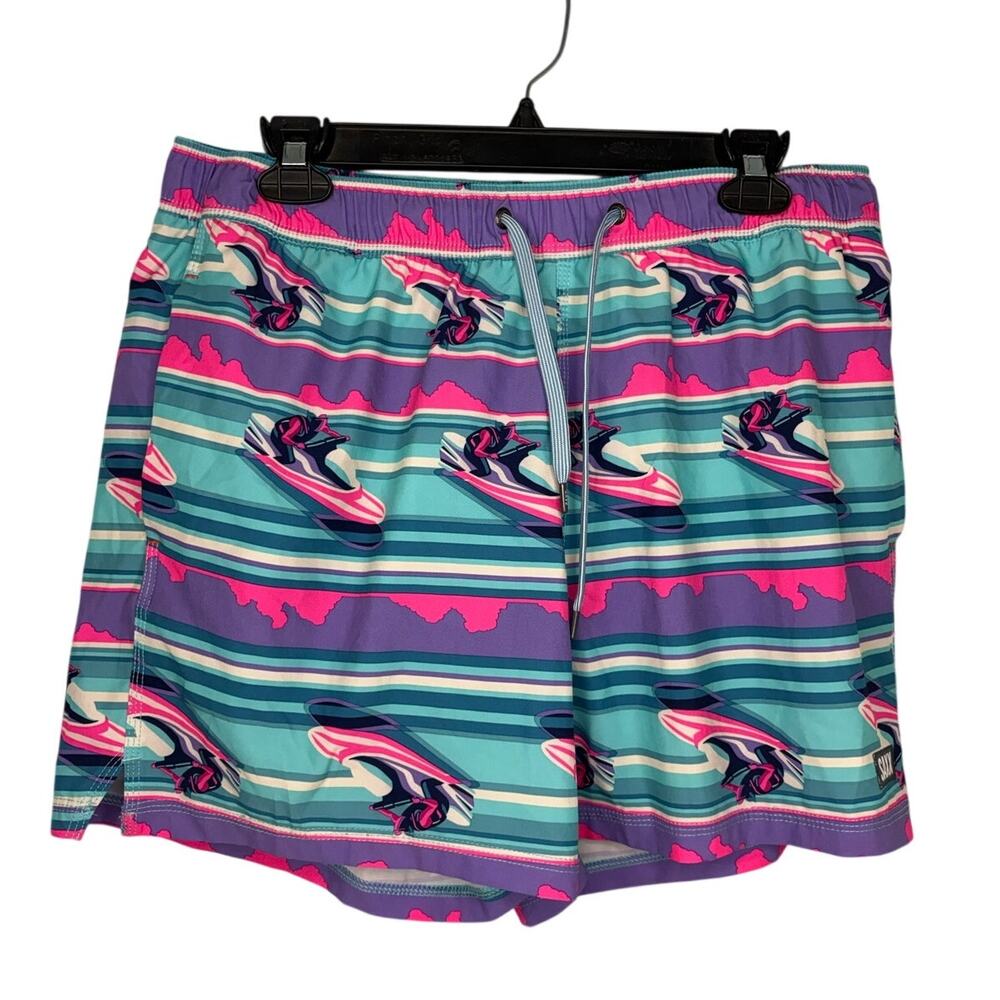 SAXX Ballpark Pouch Oh Buoy 2N1 Volley 5" Swim Trunks Shorts L Cooling Liner